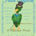 French Handwriting Copywork - D'Nealian Slant - Digital
