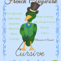 French Handwriting Copywork - Traditional Cursive - Digital