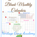 Monthly Calendar Pages - Blank - Designs - Member Freebie
