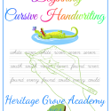 Beginning Cursive Handwriting Book