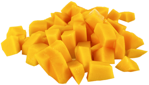 Chopped mango fruit for baby