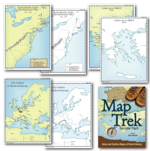 Homeschool Map and History Set - Map Trek the Ultimate Historical Maps Book and CD