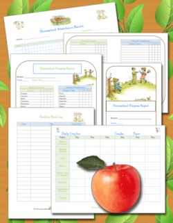 Attendance Record, Progress Report and Log for Homeschool