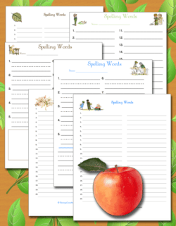 Homeschool Spelling Pages