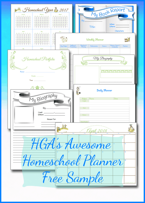 Free Homeschool Planner Pages, Forms, Calendars