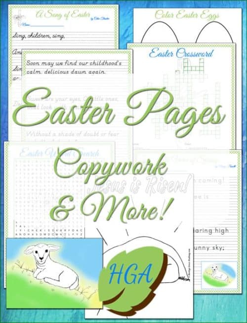 Spring Poetry Easter Puzzles and Coloring