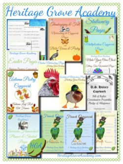 Homeschool Books for History, French, Animals, Poetry and Handwriting