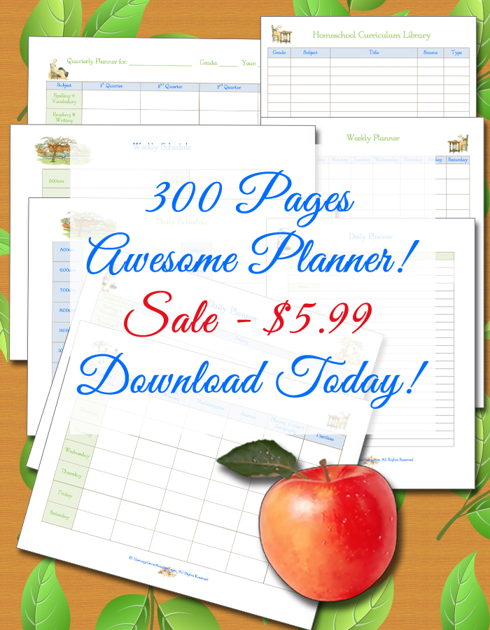Awesome Homeschool Planner - affordable, download, and print!