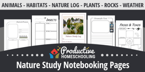 Nature Pages for Homeschool Print Download