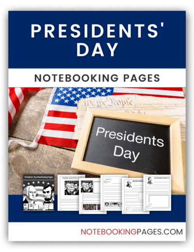 Free Homeschool President's Day Notebooking Pages Printable