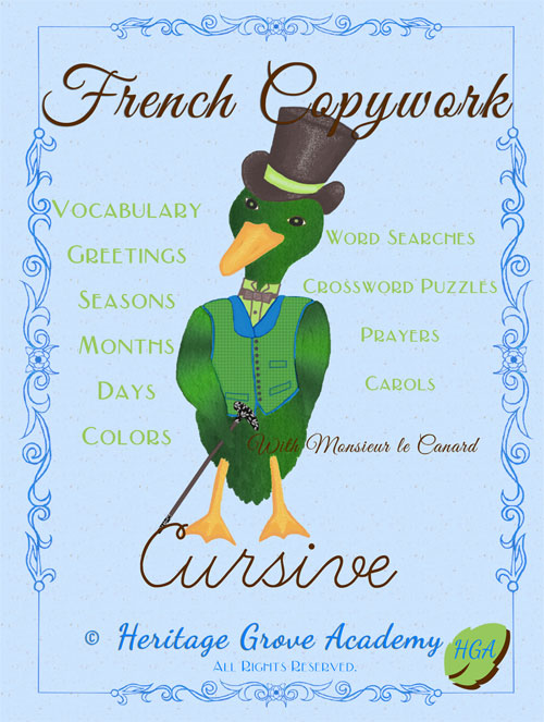 French Handwriting Book Cursive