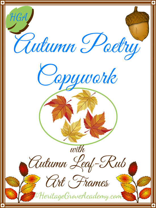 Autumn Fall Copywork, Art, Notebooking Pages