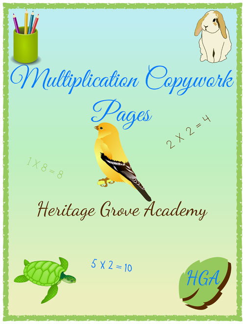 Multiplication Copywork Book