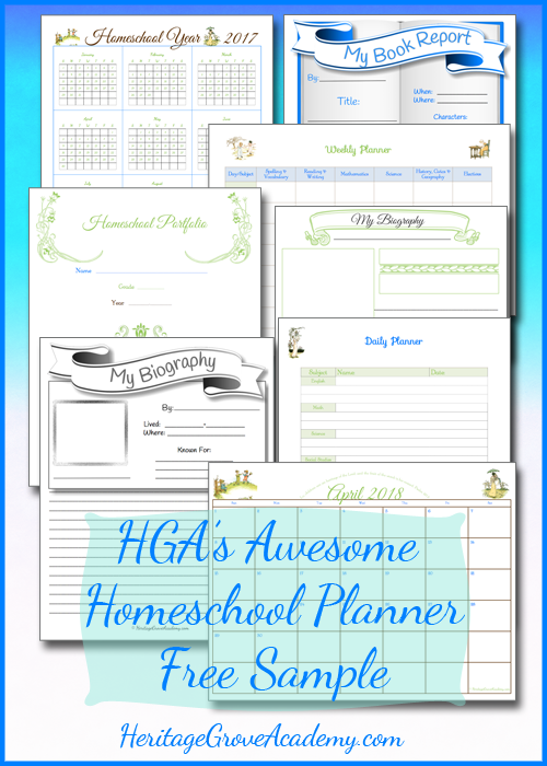 Awesome Homeschool Planner SAMPLE